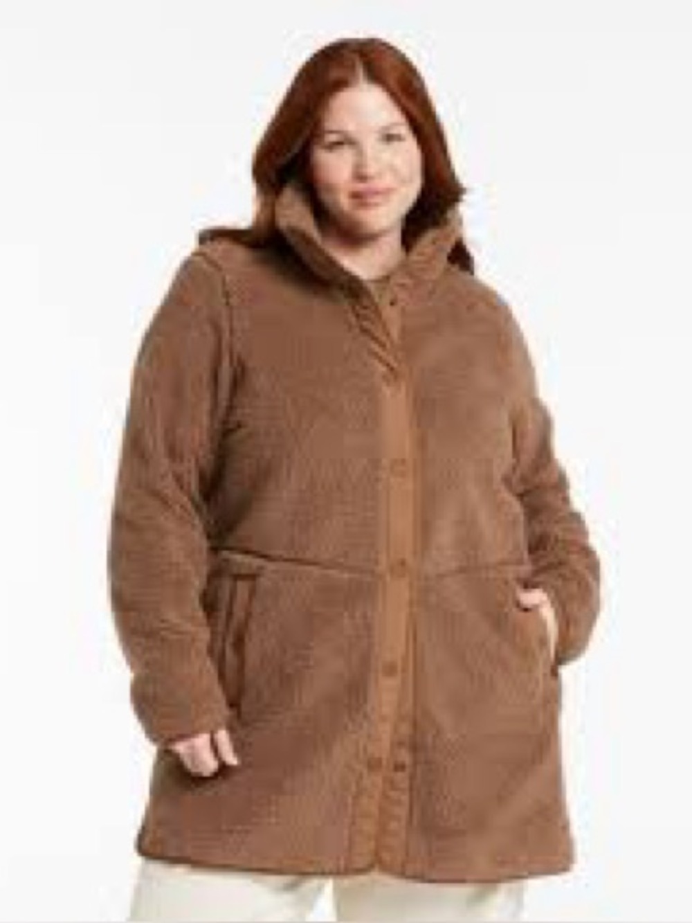Women's Bean's Sherpa Fleece Coat EUC